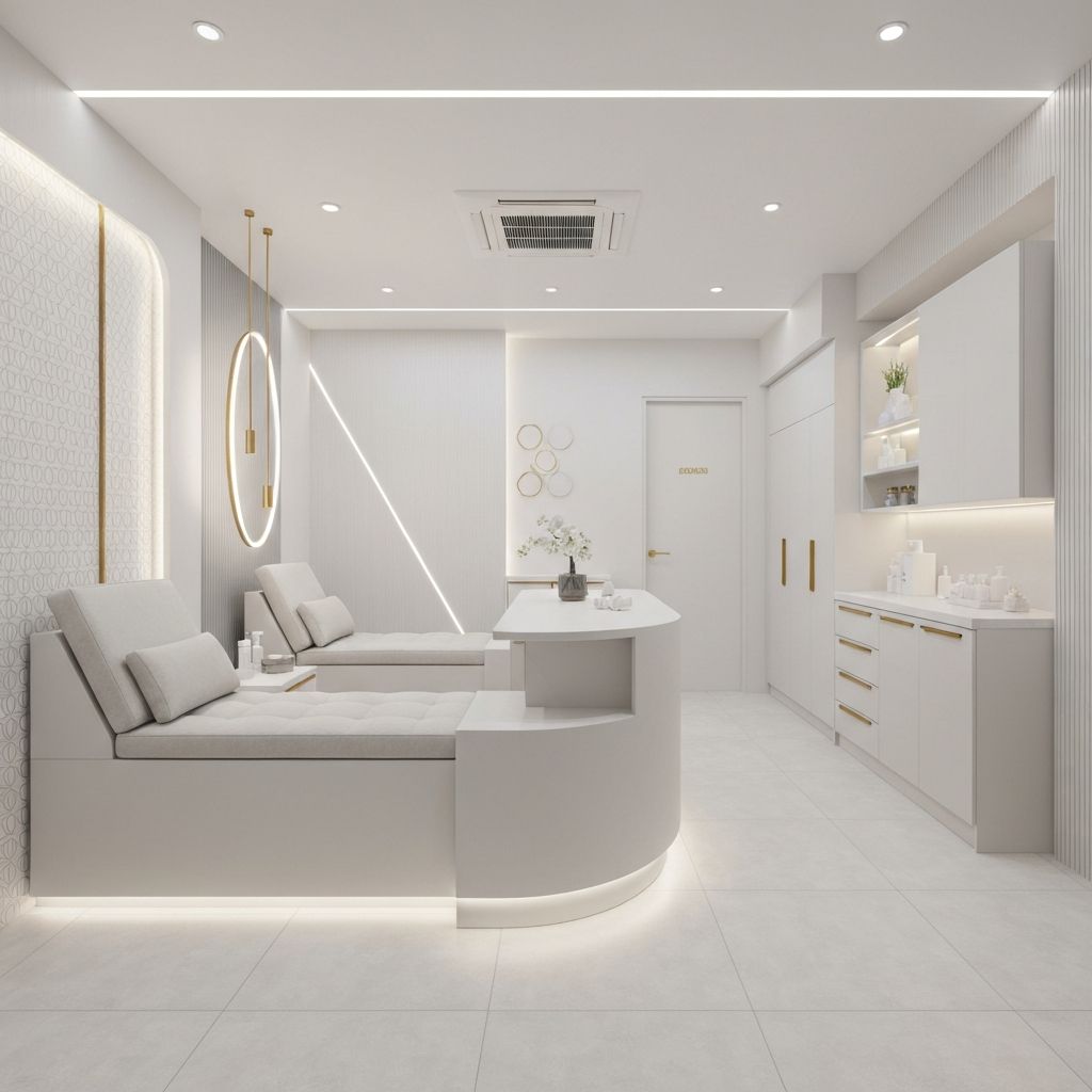 Clean clinic medical spa background in Stevenage